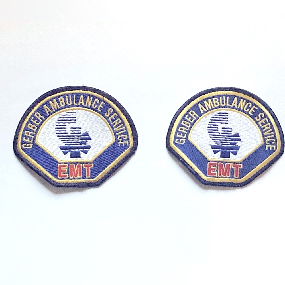 Gerber Ambulance Service Embroidery Sewing Applique Patches Iron on Sew On Set
